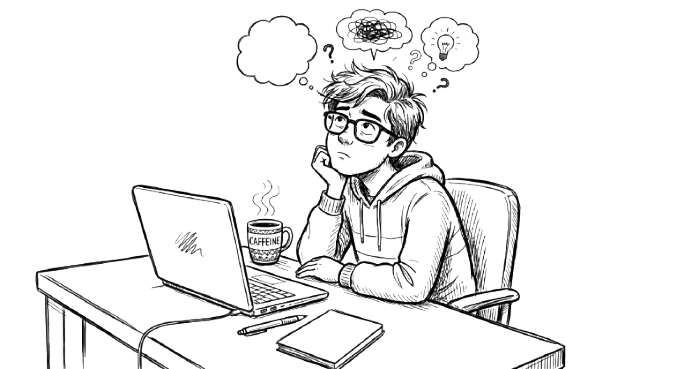 Creative person doodle